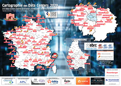 Cartographie datacenters France Monaco Luxembourg 2020